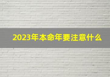 2023年本命年要注意什么