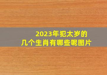 2023年犯太岁的几个生肖有哪些呢图片