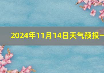 2024年11月14日天气预报一