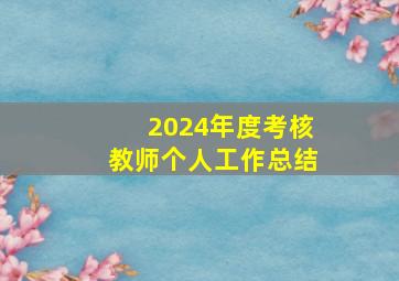 2024年度考核教师个人工作总结