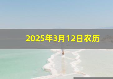 2025年3月12日农历