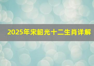 2025年宋韶光十二生肖详解