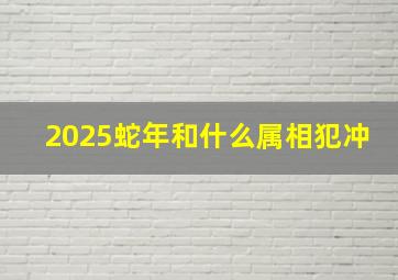 2025蛇年和什么属相犯冲