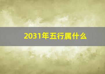 2031年五行属什么