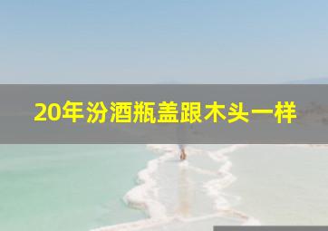 20年汾酒瓶盖跟木头一样