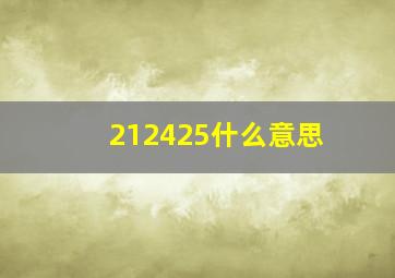 212425什么意思