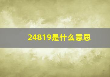 24819是什么意思