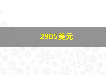 2905美元