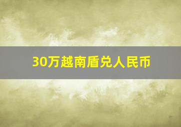 30万越南盾兑人民币