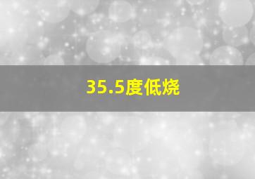 35.5度低烧