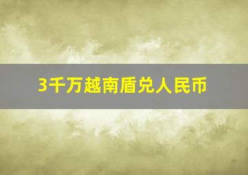 3千万越南盾兑人民币