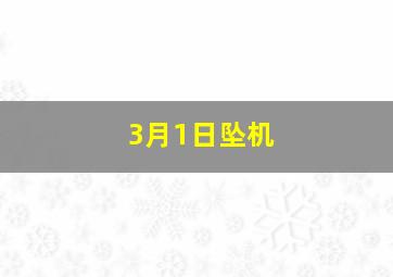 3月1日坠机