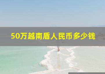 50万越南盾人民币多少钱