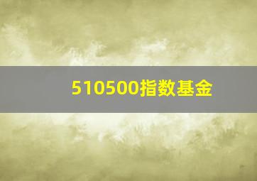 510500指数基金