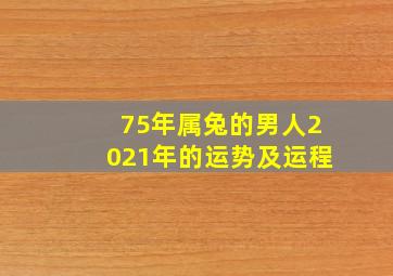 75年属兔的男人2021年的运势及运程