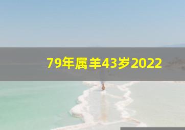 79年属羊43岁2022