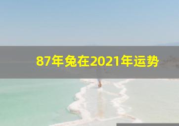 87年兔在2021年运势