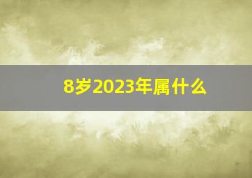 8岁2023年属什么