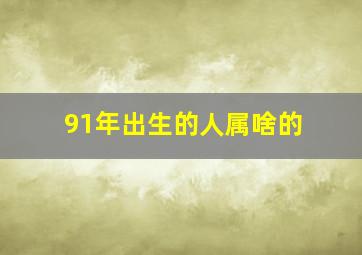 91年出生的人属啥的