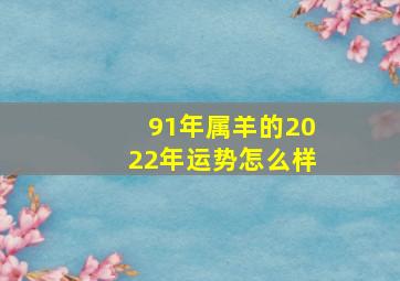 91年属羊的2022年运势怎么样