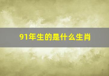 91年生的是什么生肖