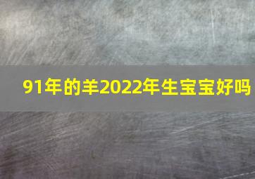 91年的羊2022年生宝宝好吗