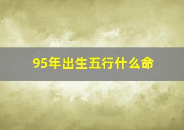 95年出生五行什么命