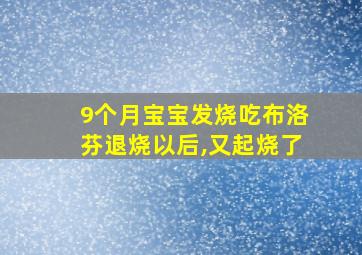 9个月宝宝发烧吃布洛芬退烧以后,又起烧了