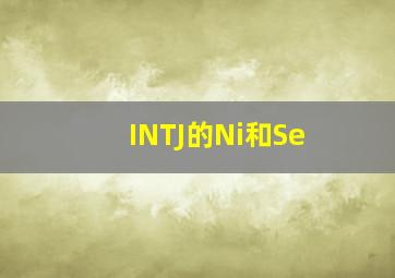 INTJ的Ni和Se