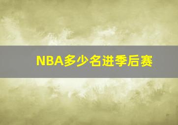 NBA多少名进季后赛