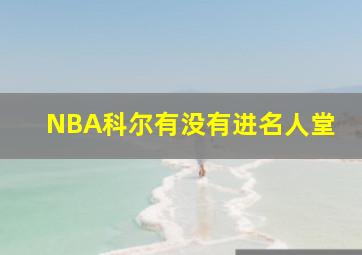 NBA科尔有没有进名人堂