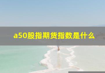 a50股指期货指数是什么