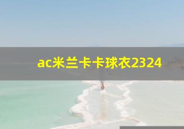 ac米兰卡卡球衣2324