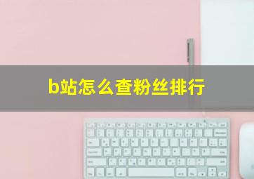 b站怎么查粉丝排行