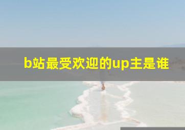 b站最受欢迎的up主是谁