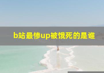 b站最惨up被饿死的是谁