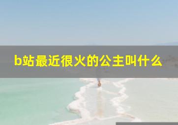 b站最近很火的公主叫什么