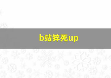 b站猝死up