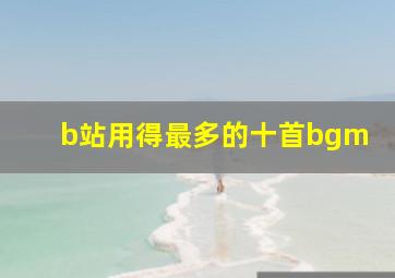 b站用得最多的十首bgm