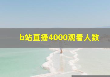 b站直播4000观看人数