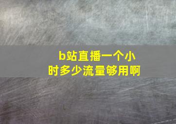 b站直播一个小时多少流量够用啊