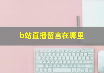 b站直播留言在哪里