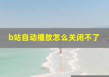 b站自动播放怎么关闭不了