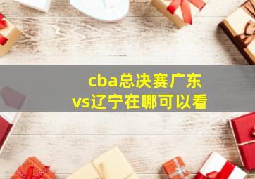 cba总决赛广东vs辽宁在哪可以看