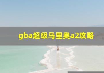 gba超级马里奥a2攻略