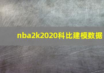 nba2k2020科比建模数据