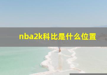 nba2k科比是什么位置