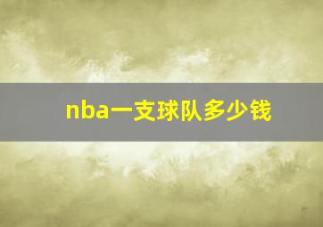 nba一支球队多少钱