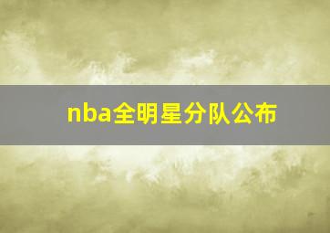 nba全明星分队公布