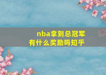 nba拿到总冠军有什么奖励吗知乎